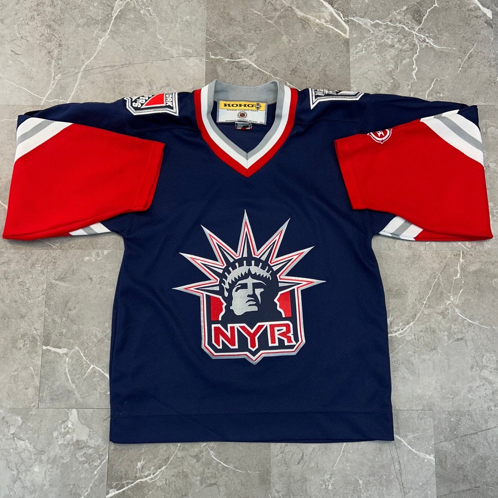 Koho New York Rangers Jersey Mens Small Statue Of Liberty Head Hockey Sweater